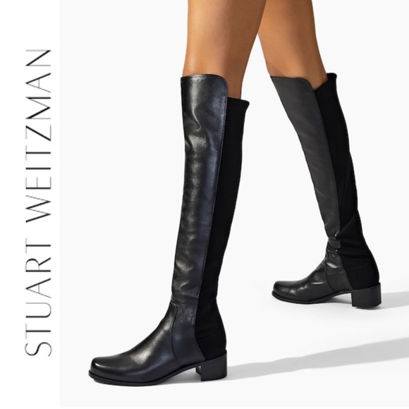 Stuart Weitzman Shoes Nib 795stuart Weitzmanblack Leather Reserve